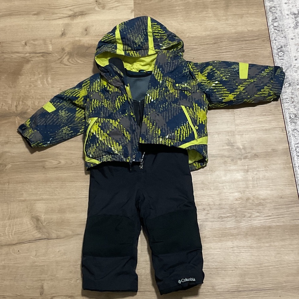 Columbia Kids' Blue and Yellow Winter Jacket Set